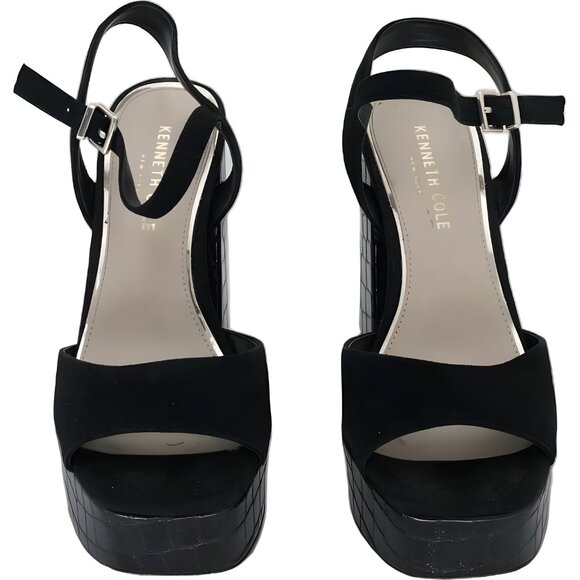Kenneth Cole New York Black Dolly Platform Heels Women 7.5 M - Picture 5 of 6